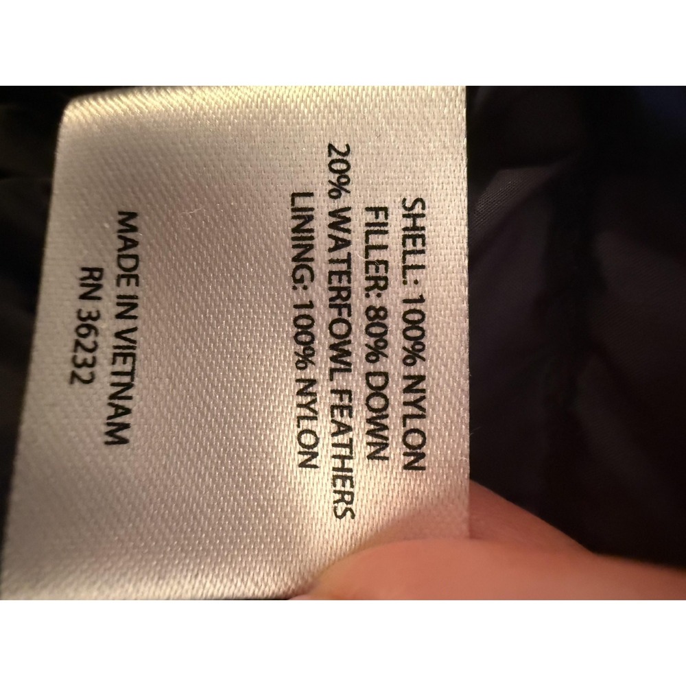 Martha Stewart Jacket Womens XL Navy Down Puffer Short Sleeve Full Zip Quilted - Picture 11 of 15